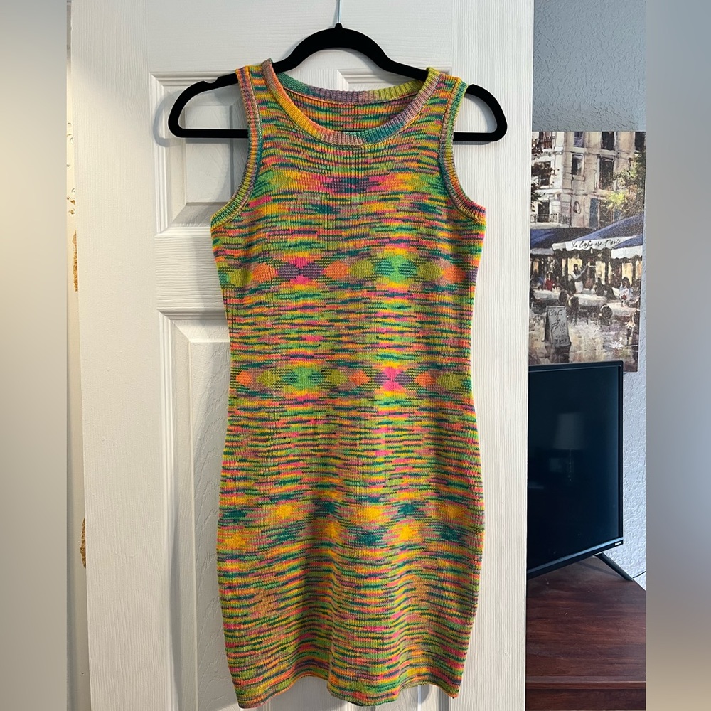 Cute multicolor sweater dress